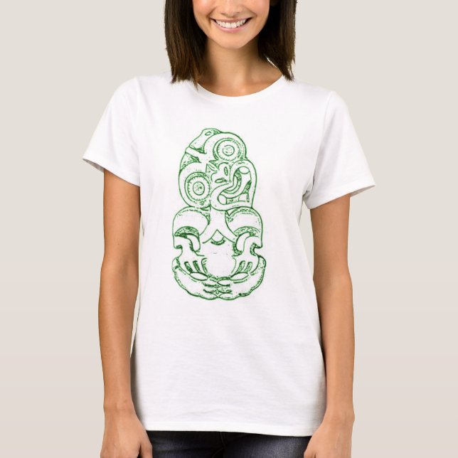 Camiseta T-shirt maori do esboço de Hei-Tiki (Frente)