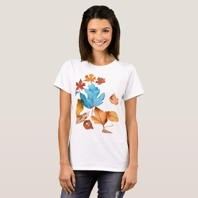Camiseta T-shirt Maple Folha design (Frente Completa)