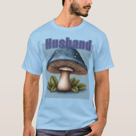 Camiseta T-Shirt Marido Azul Mushroom