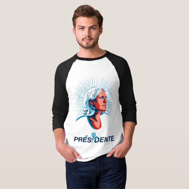 CAMISETA T-SHIRT MARINE LE PEN PRESIDENTE (Frente Completa)