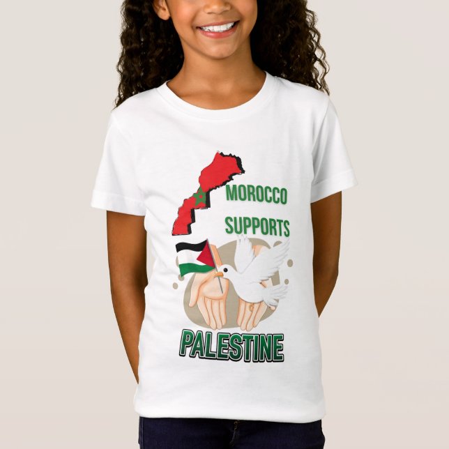 Camiseta T-shirt-maroc-soutient-palestine (Frente)