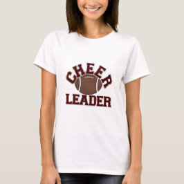 Camiseta T-shirt marrom do cheerleader do futebol