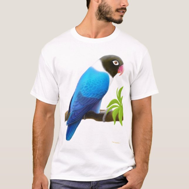 Camiseta T-shirt mascarado do Lovebird (Frente)