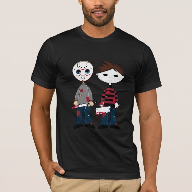 Camiseta T-shirt mascarado dos assassinos em série (Frente)