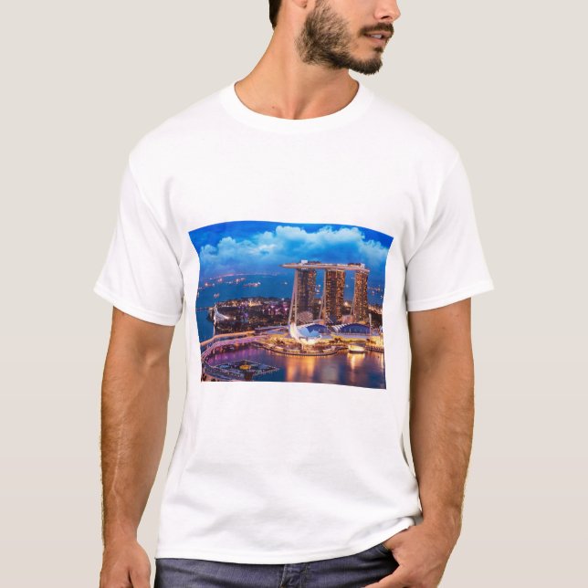 Camiseta T-Shirt Masculina de Singapura (Frente)