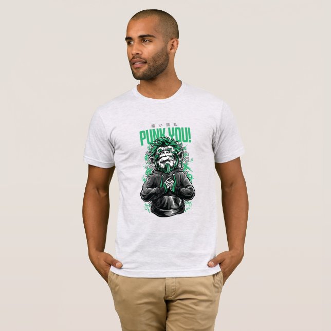 Camiseta T-Shirt masculina | Macaco (Frente Completa)