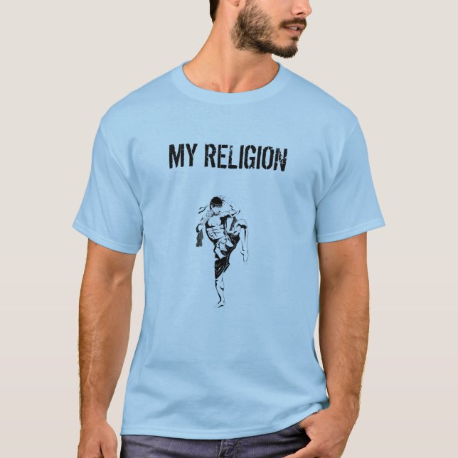 Camiseta T-shirt masculina | Minha religião (Frente)