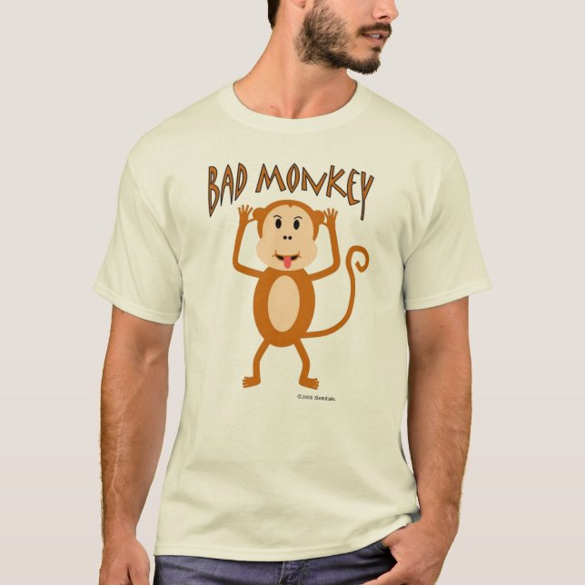 Camiseta T-shirt mau do macaco (Frente)
