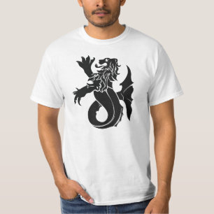 Camiseta T-shirt medieval do valor do leão de mar da