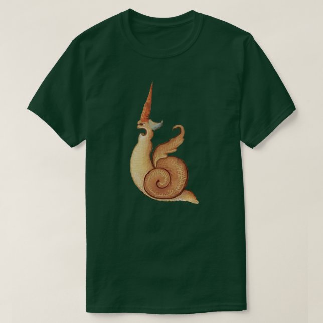 Camiseta T-Shirt Medieval "Screaming Snail" (Frente do Design)