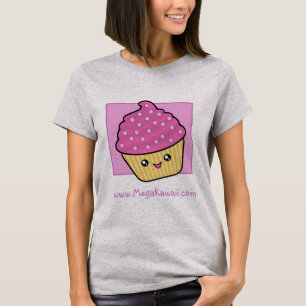 Camiseta T-shirt mega do cupcake de Kawaii