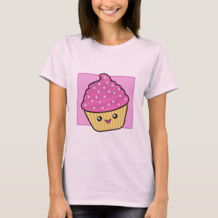 Camiseta T-shirt mega do cupcake de Kawaii