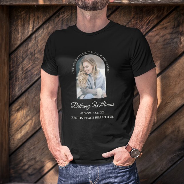Camiseta T-Shirt Memorial de Foto Personalizada Moderna (Criador carregado)