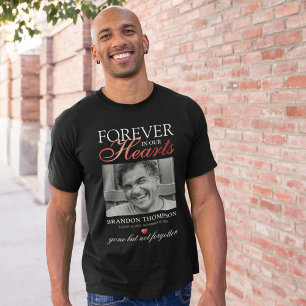 Camiseta T-Shirt Memorial do Funeral Vermelho Negro