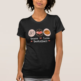 Camiseta T-shirt mergulhado basquetebol do amor da paz