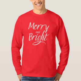 Camiseta T-Shirt : Merry and Bright (red cardinal)