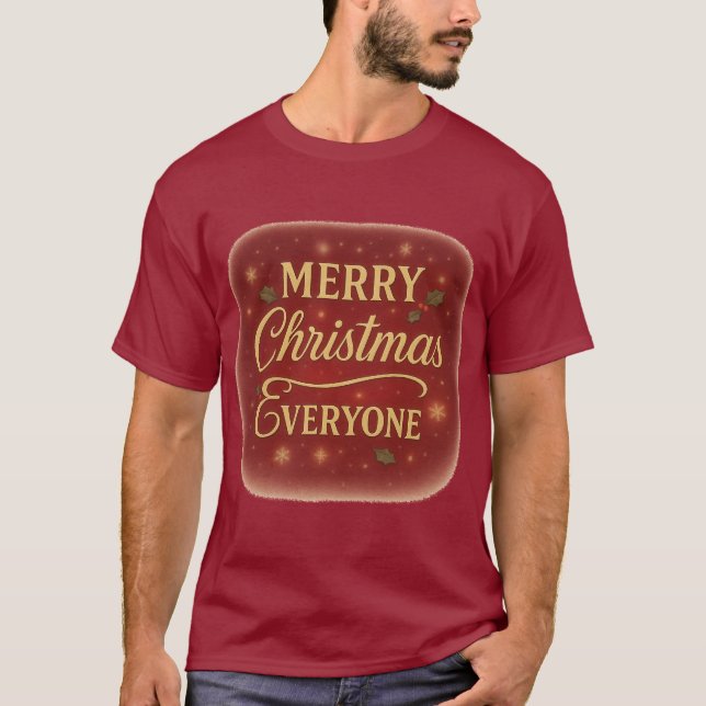 Camiseta T-Shirt Merry Christmas Everyone (Frente)