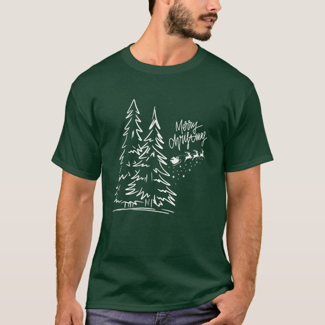 Camiseta T-Shirt : Merry Christmas (green) (Frente)