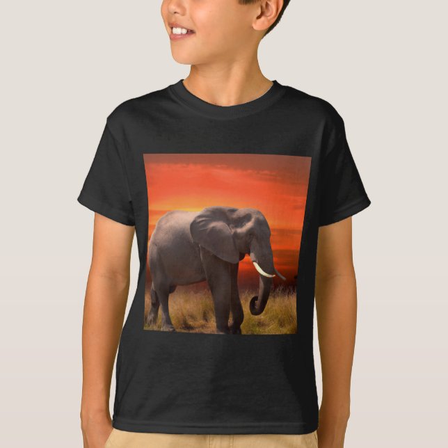 Camiseta T-shirt met afrikaanse olifant (Frente)