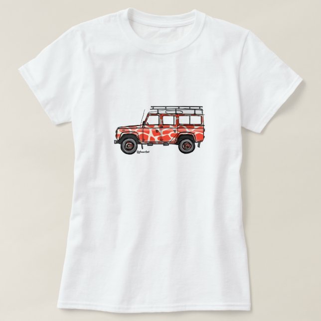 Camiseta T-shirt met stoere print van Defender in oranje (Frente do Design)