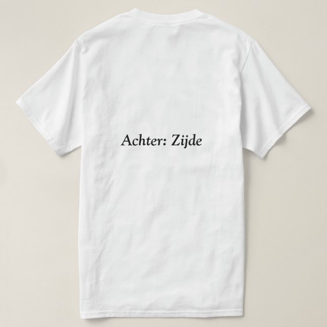 Camiseta T-shirt met woordgrap, woordspeling opdruk  (Verso do Design)