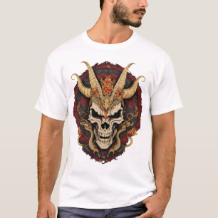 Camiseta T-Shirt Metalúrgica Mortal De Caveira Atormentada