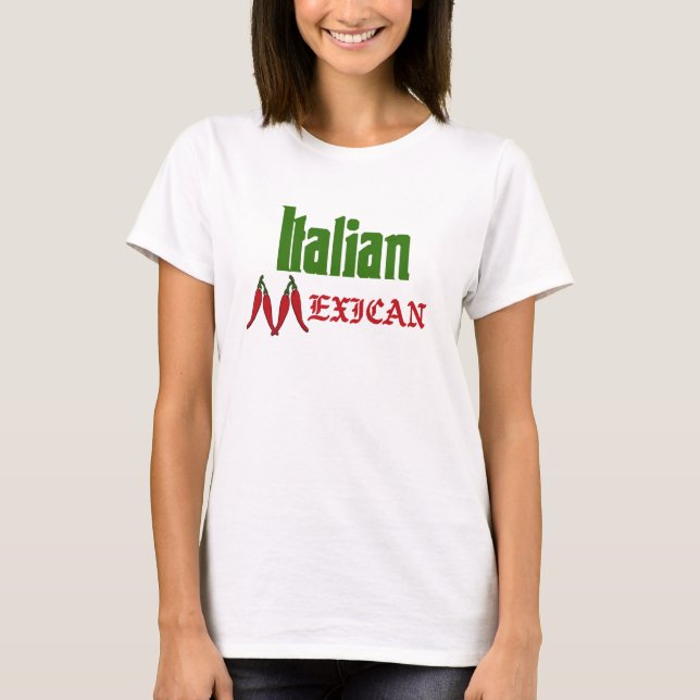 Camiseta T-shirt mexicano italiano (Frente)