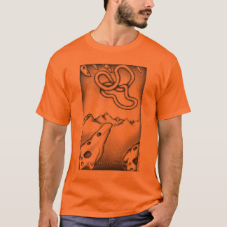 Camiseta T-shirt - milênio - laranja - Janice Yudell