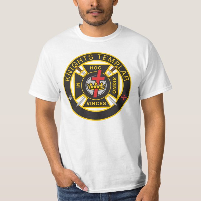 Camiseta T-shirt militar de Templar Commandery dos (Frente)