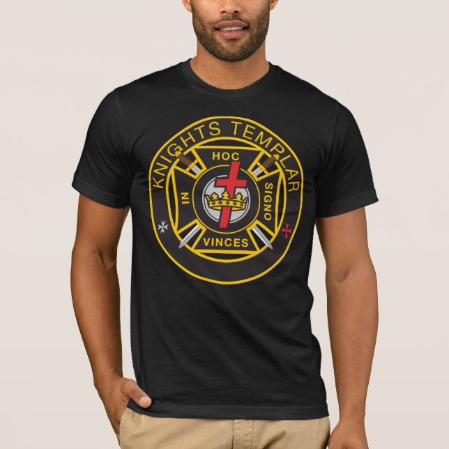 Camiseta T-shirt militar de Templar Commandery dos (Frente)