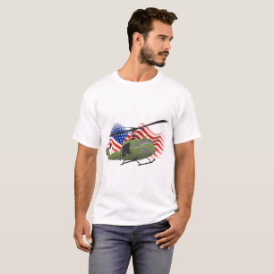 Camiseta T-shirt militar patriótico do helicóptero de Hue