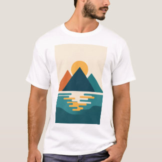 Camiseta T-Shirt Mínima Montanha Sunset