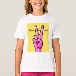 Camiseta T-Shirt Mínimo de ✌️ de Cartoon Paz e Calmo