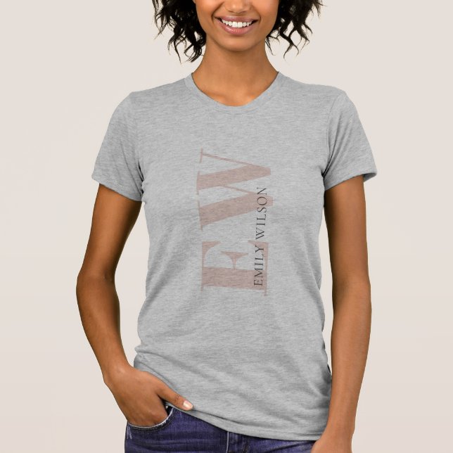 Camiseta T-Shirt Mínimo Elegante de Cinza Escamoteada Simpl (Frente)