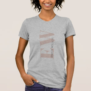 Camiseta T-Shirt Mínimo Elegante de Cinzas Escamosas Simpl