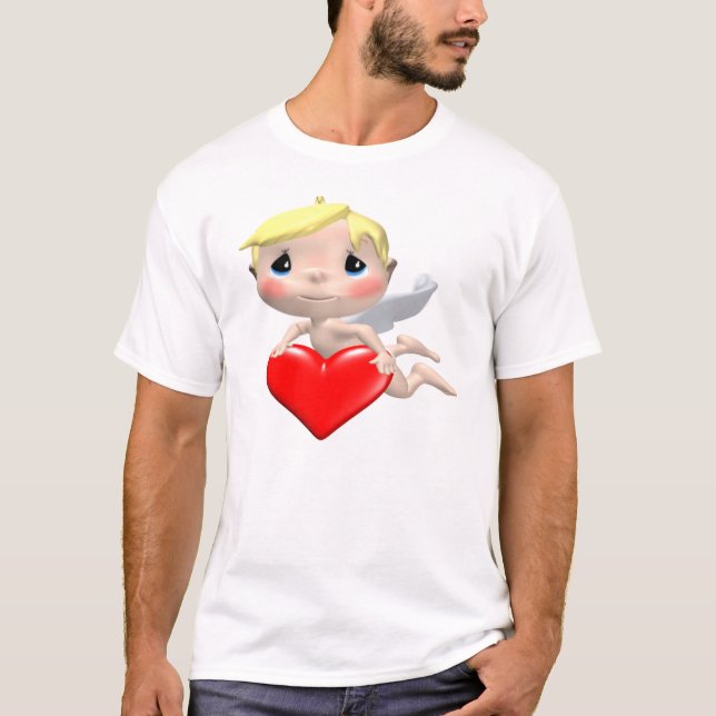 Camiseta T-shirt minúsculo dos namorados do Cupido (Frente)