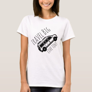 Camiseta T-shirt minúsculo vivo grande do viagem