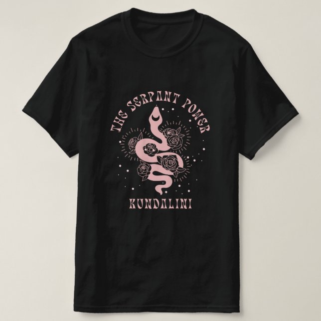 Camiseta T-shirt mística dos homens da potência da serpente (Frente do Design)