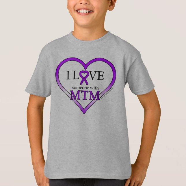 Camiseta T-shirt (miúdos) - amor de I alguém com MTM (Frente)