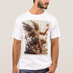 Camiseta T-Shirt modelado em 3D: Design geométrico futuríst