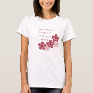 Camiseta T-shirt modelado mães criado deus da flor,