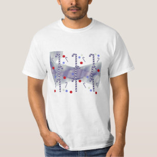 Camiseta T-Shirt Modern Blue Candy Cane