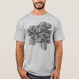 Camiseta T-shirt modernista da arquitetura do Brutalist