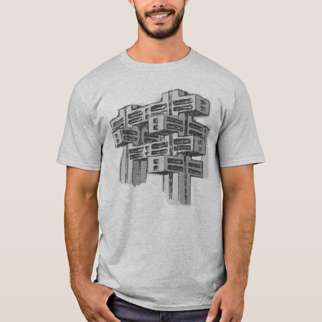 Camiseta T-shirt modernista da arquitetura do Brutalist (Frente)