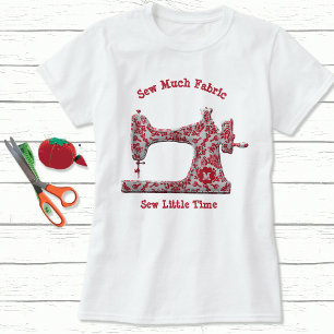 Camiseta T-Shirt Monograma de Máquina de Costura de Damasc