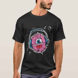 Camiseta T-shirt monstro do fone de ouvido
