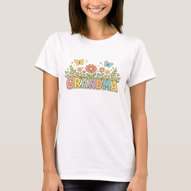 Camiseta T-Shirt-Mother's Day Gift For Grandma-T-Shirt (Frente)