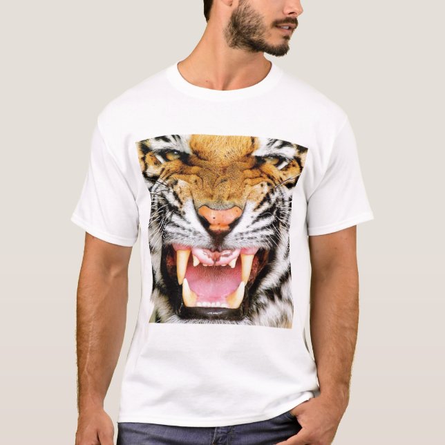 Camiseta T-shirt muito irritado do tigre de Bengal (Frente)