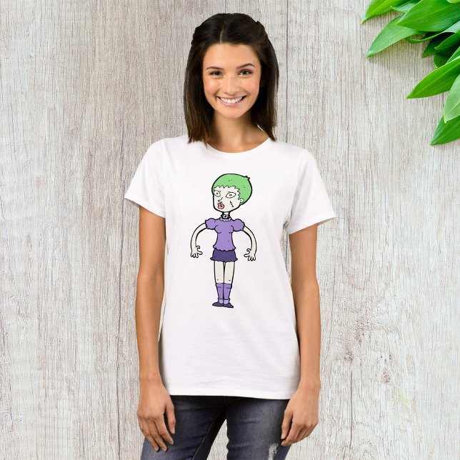 Camiseta T-Shirt Mulher Zombie (Criador carregado)