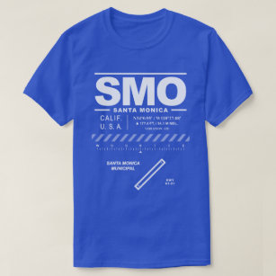 Camiseta T-shirt municipal do aeroporto SMO de Santa Monica